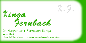 kinga fernbach business card